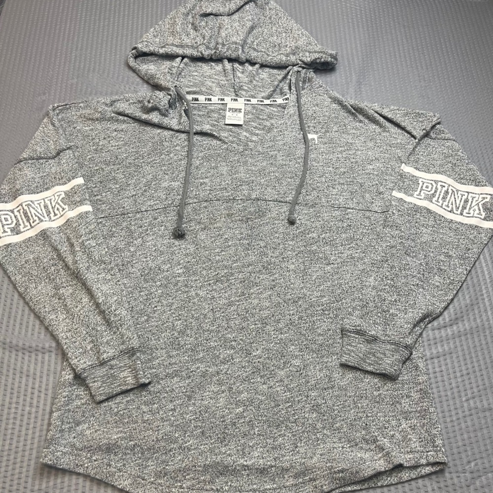 PINK Victoria's Secret Gray Hoodie Long Sleeve Sweatshirt Women's Medium